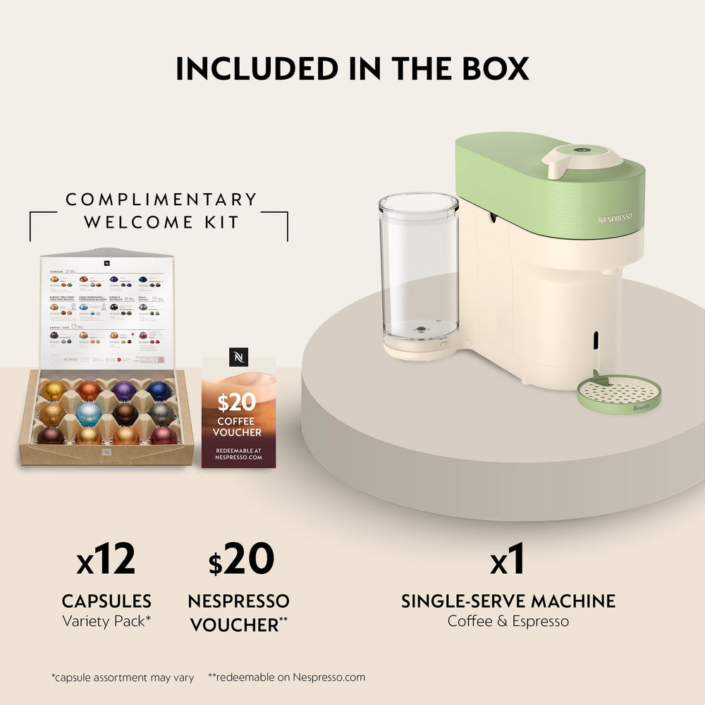 Nespresso Vertuo Pop+ open lid revealing pod chamber and simple one-touch loading