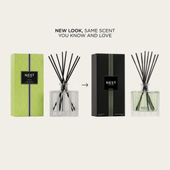 NEST New York diffuser placed in a living room setting adding refreshing bamboo fragrance and stylish decor