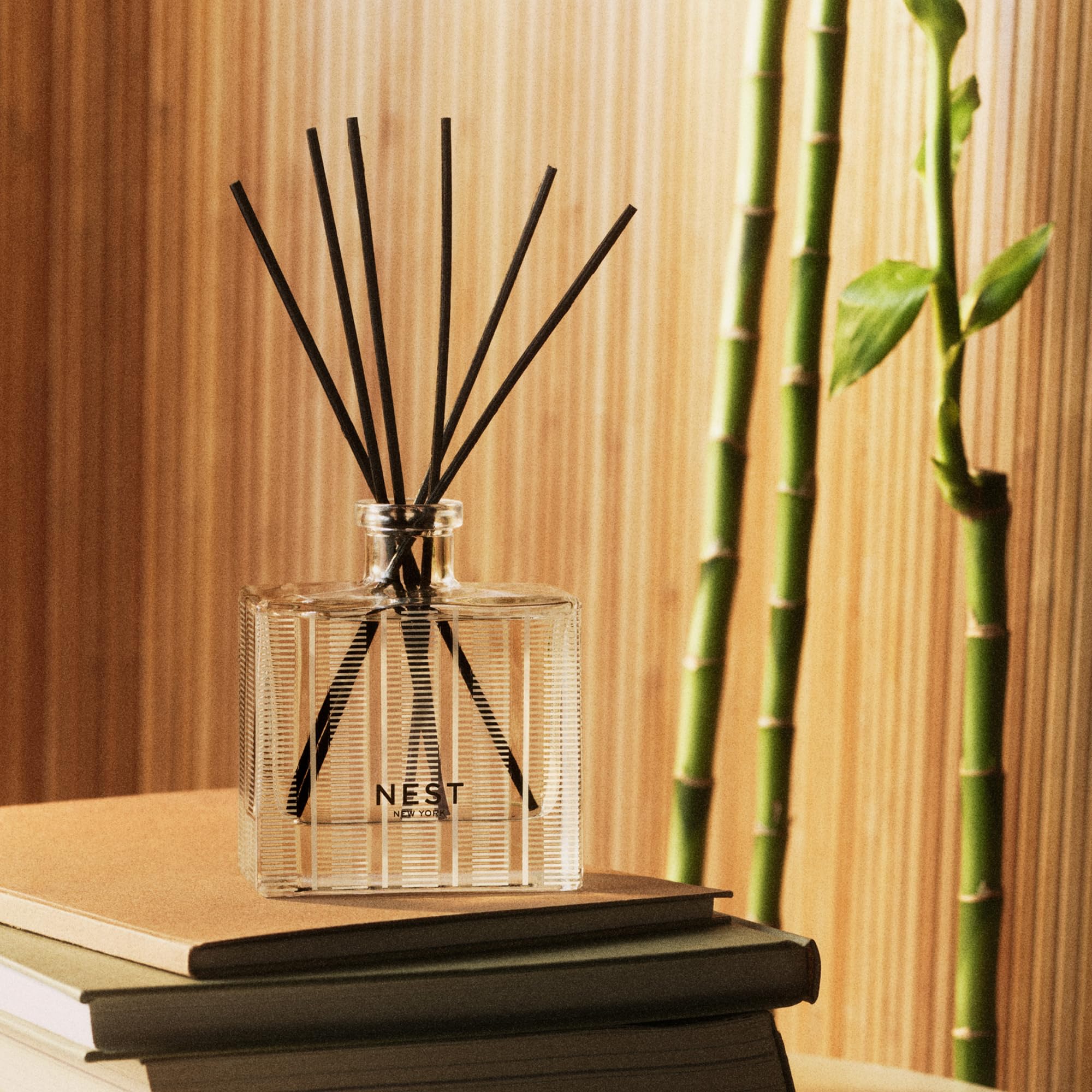 NEST New York close-up of natural rattan reeds showing texture and improved oil wicking for steady diffusion
