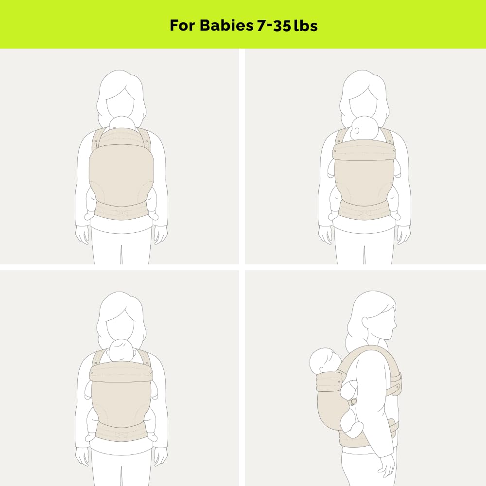 NEST BLANCHE carrier beside toddler to show scale and long-term use benefit