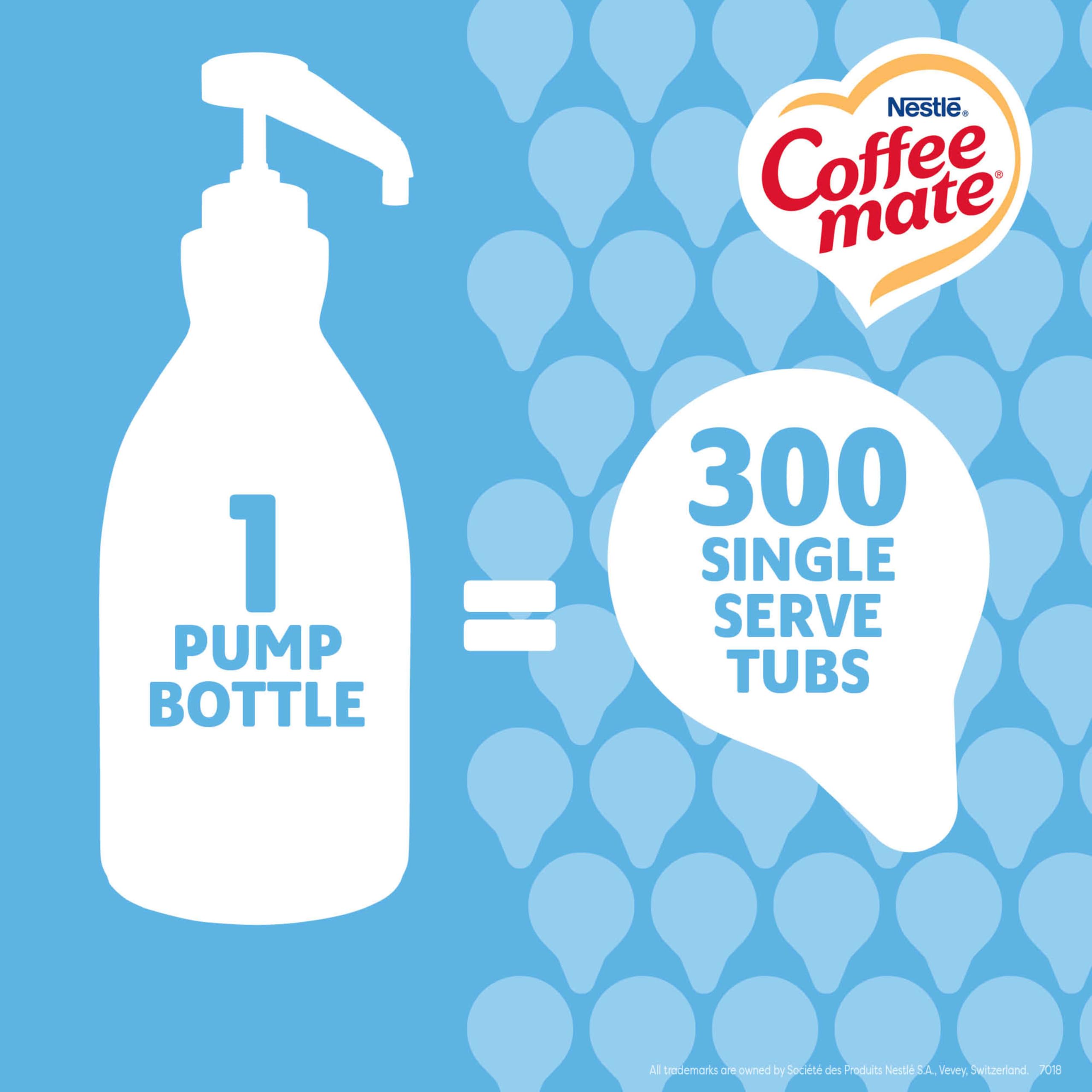 Nestle Coffee mate pouring into coffee cup demonstrating quick blending and flavor