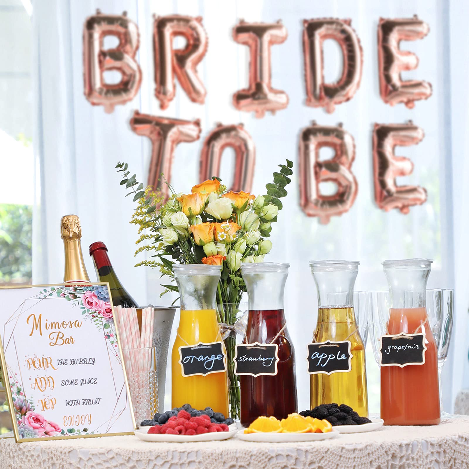NETANY carafe displayed on mimosa bar showing party-ready presentation benefit