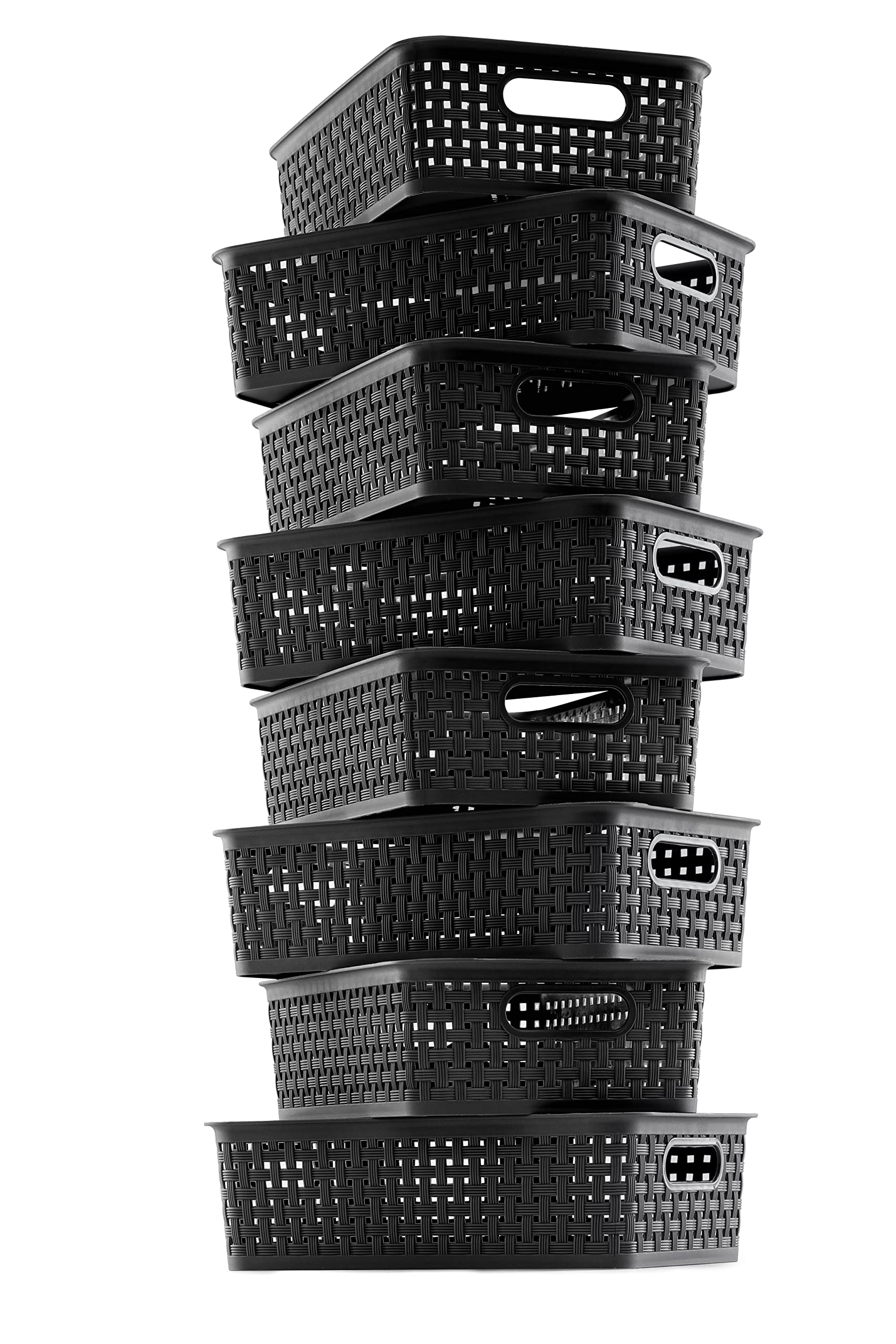 NETANY baskets nested together to save cupboard space when not in use