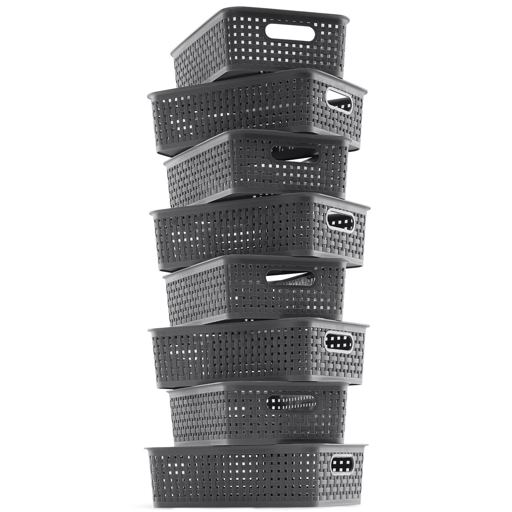 NETANY basket beside hand to show size and convenient portability