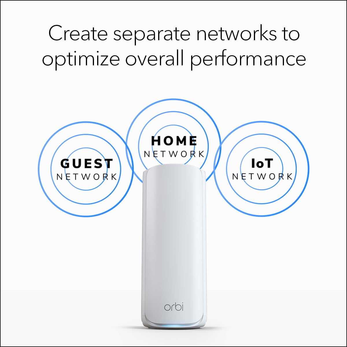 NETGEAR Orbi 770 beside common household items showing scale and compact footprint