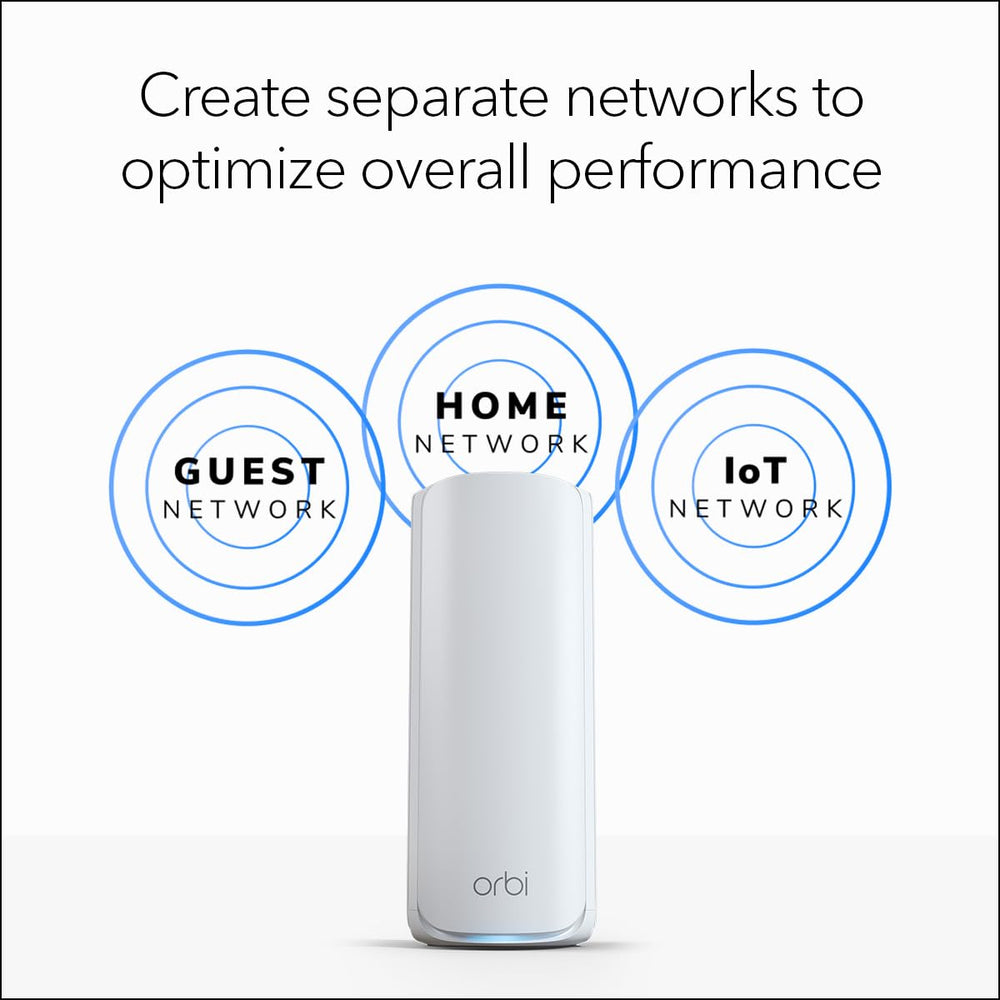 NETGEAR Orbi 770 beside common household items showing scale and compact footprint