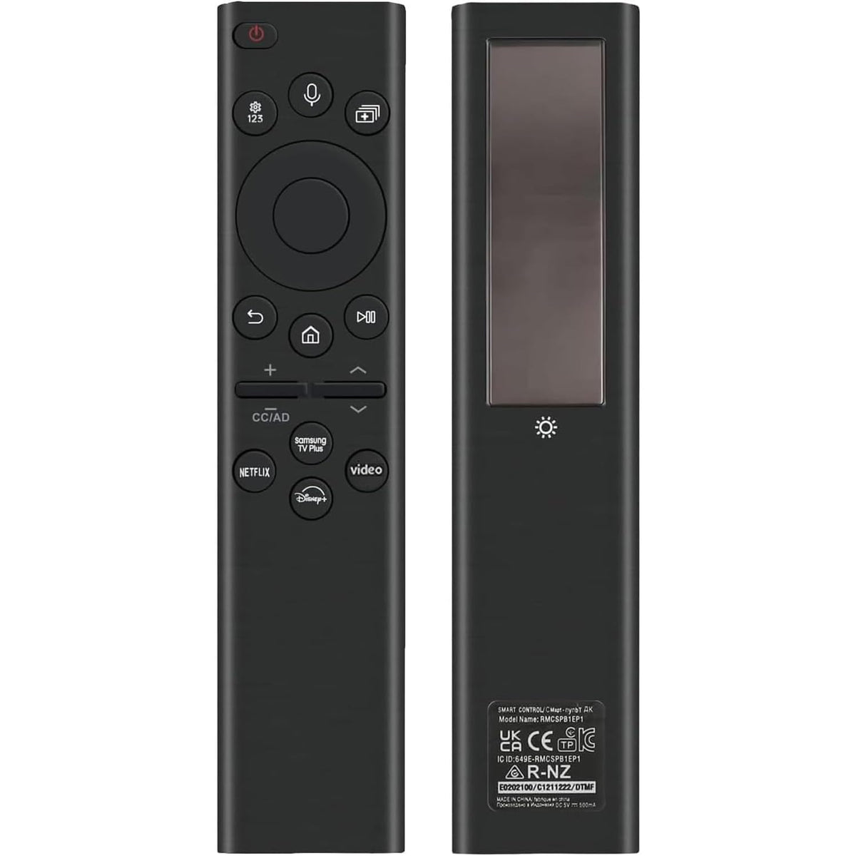 Nettech remote front view showing buttons and quick pairing benefit