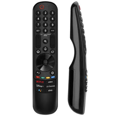 Nettech remote front view showing full button layout and clear labels for easy control