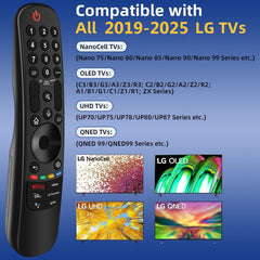 Nettech remote next to a hand illustrating scale and comfortable ergonomic grip