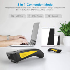NETUM C850 trigger close-up showing ergonomic button for comfortable repeated scanning