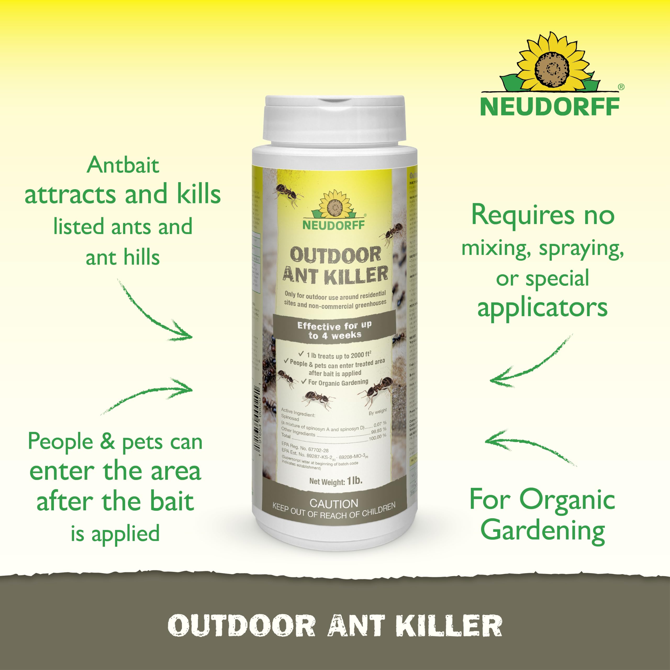 Close-up of Neudorff granules texture illustrating easy handling and precise application