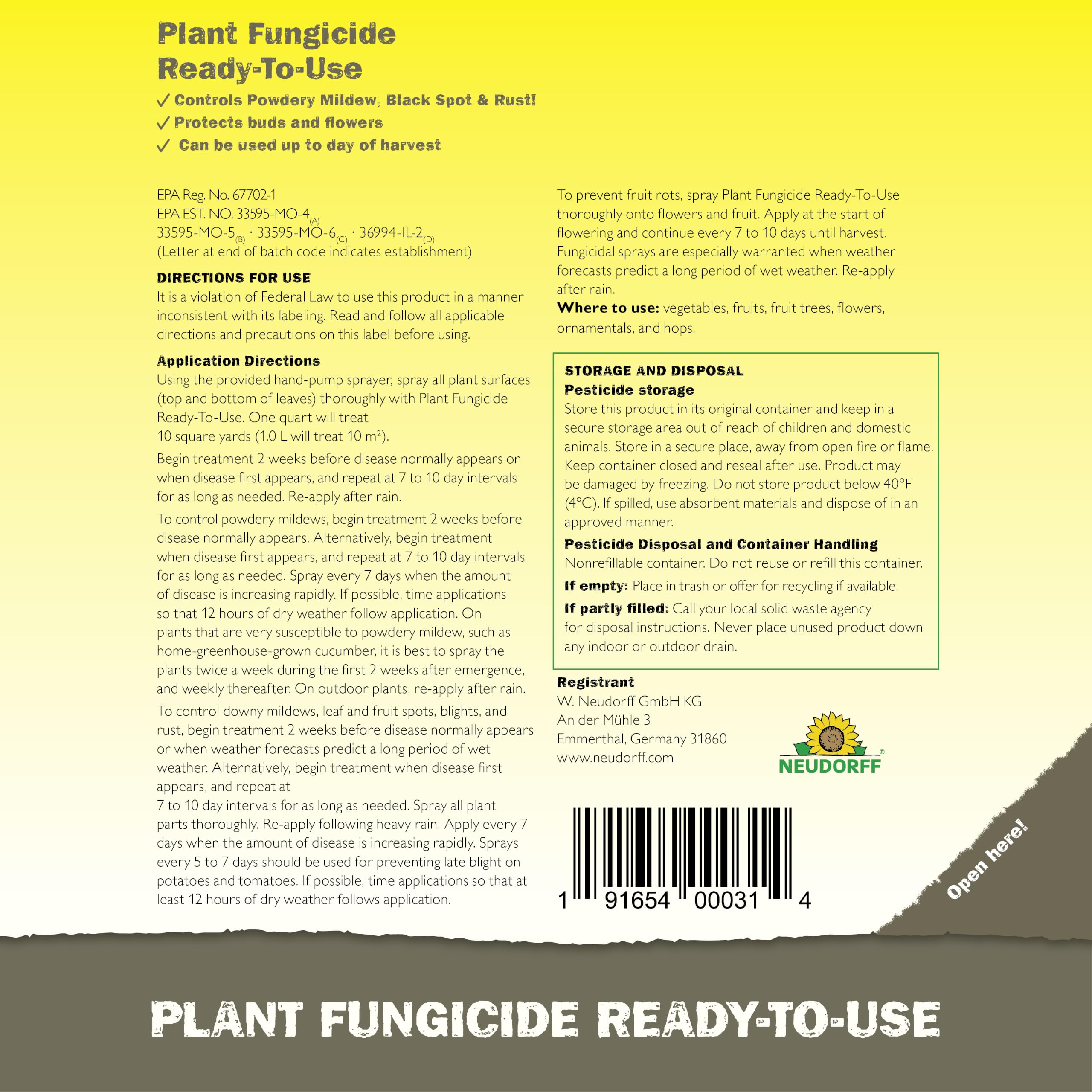 Neudorff treating a potted houseplant showing indoor-safe application
