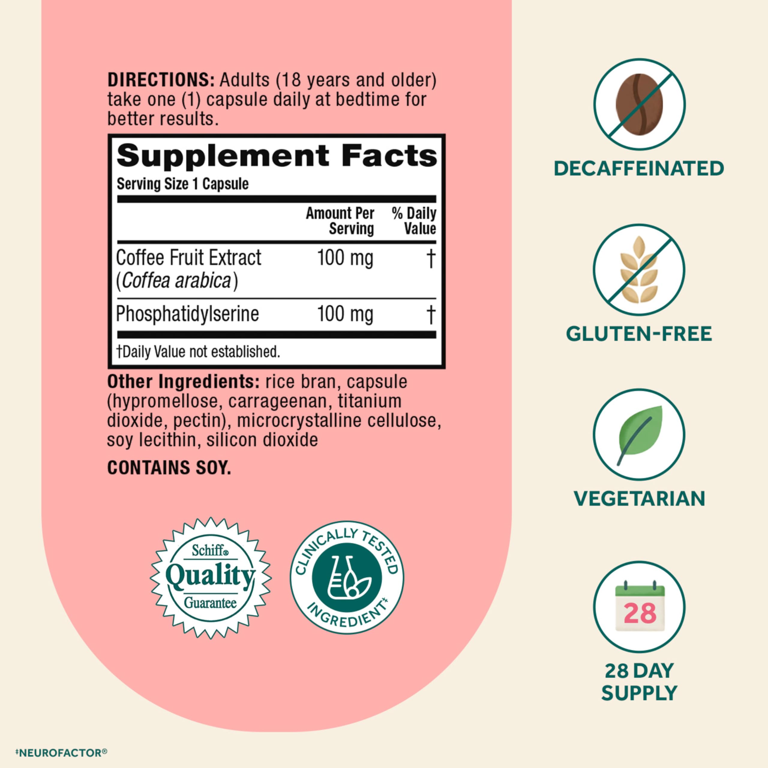 NEURIVA Neurofactor coffee cherry extract close-up highlighting natural ingredient