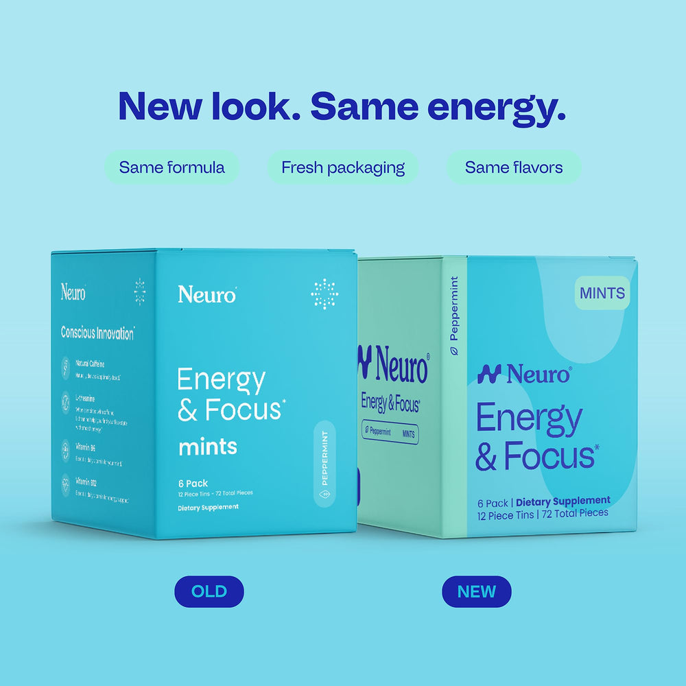 Neuro tin open displaying neatly stacked mints for convenient on‑the‑go access