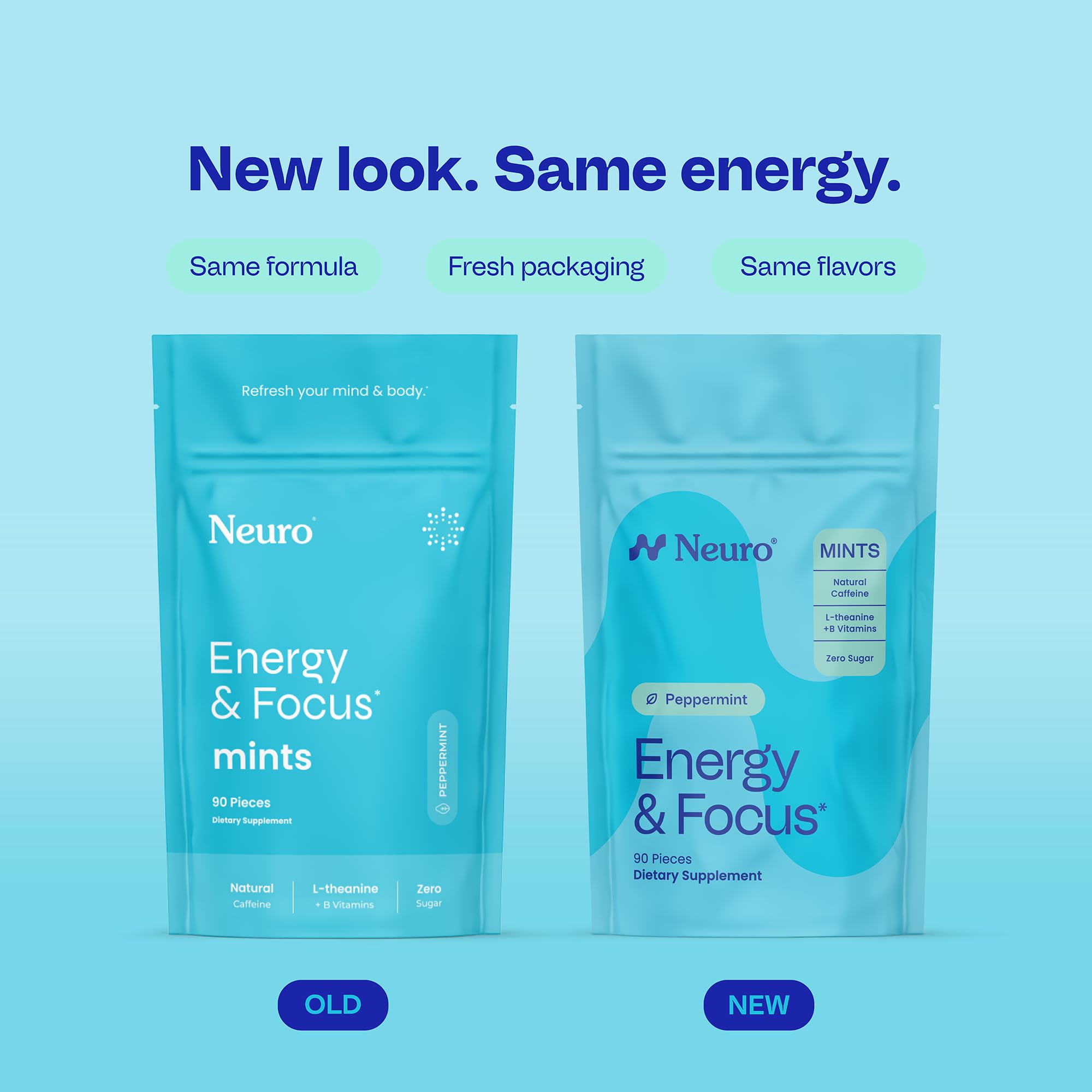 Neuro open tin with peppermint mints ready to take for quick energy