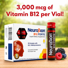 Neurobion vials in hand showing compact size for portability