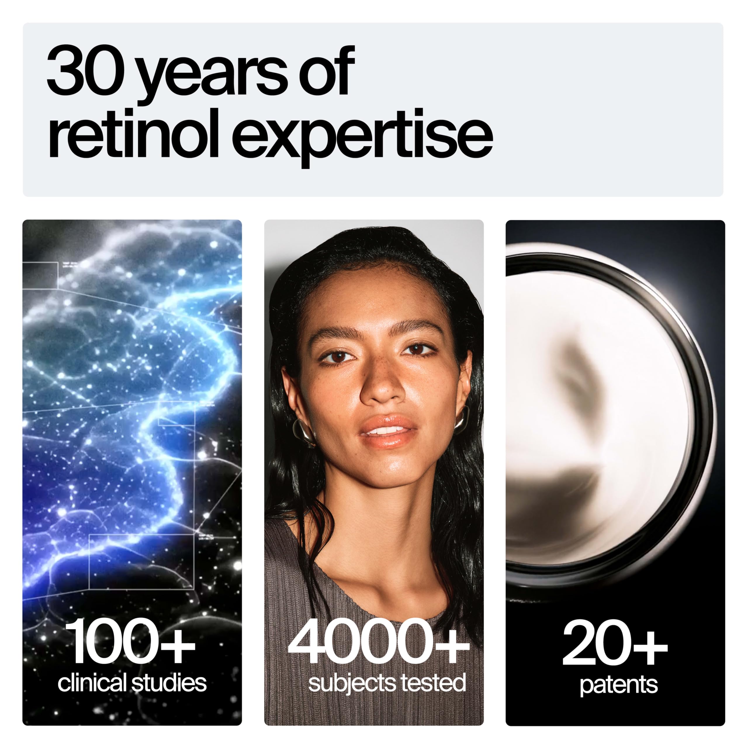 Neutrogena ingredient graphic featuring retinol and hyaluronic acid benefits