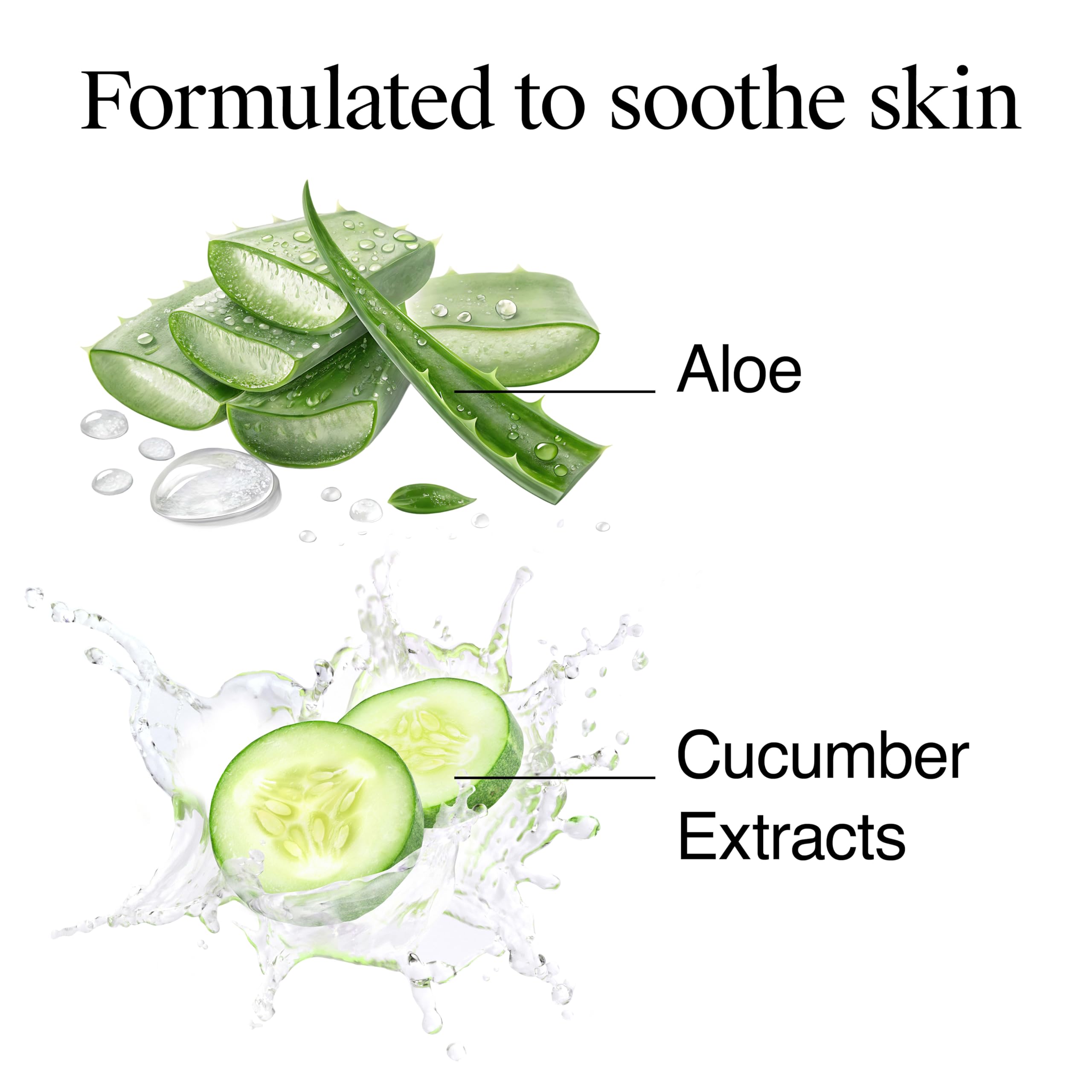 Neutrogena ingredients label showing aloe and cucumber extracts