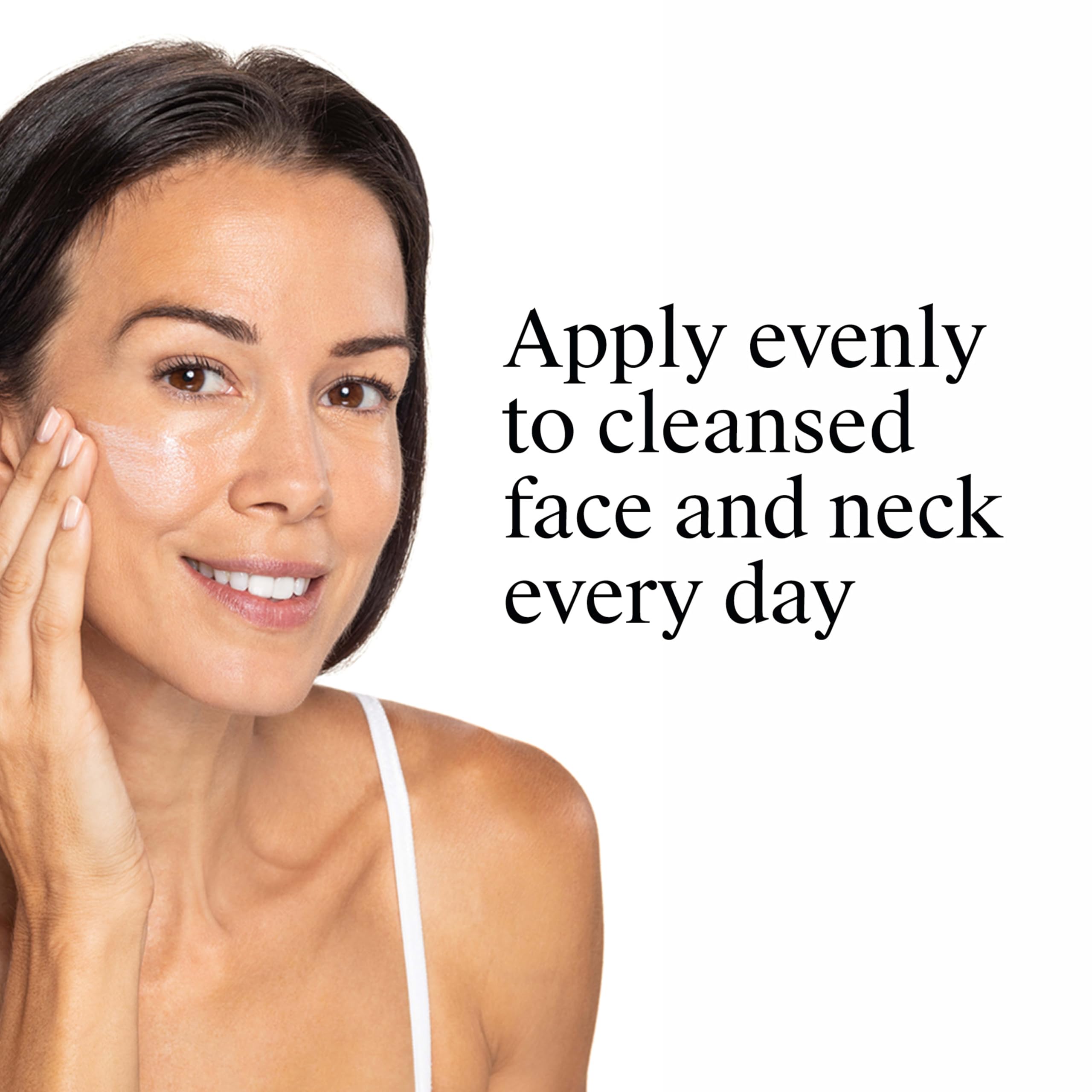 neutrogena applied to face and neck demonstrating even coverage