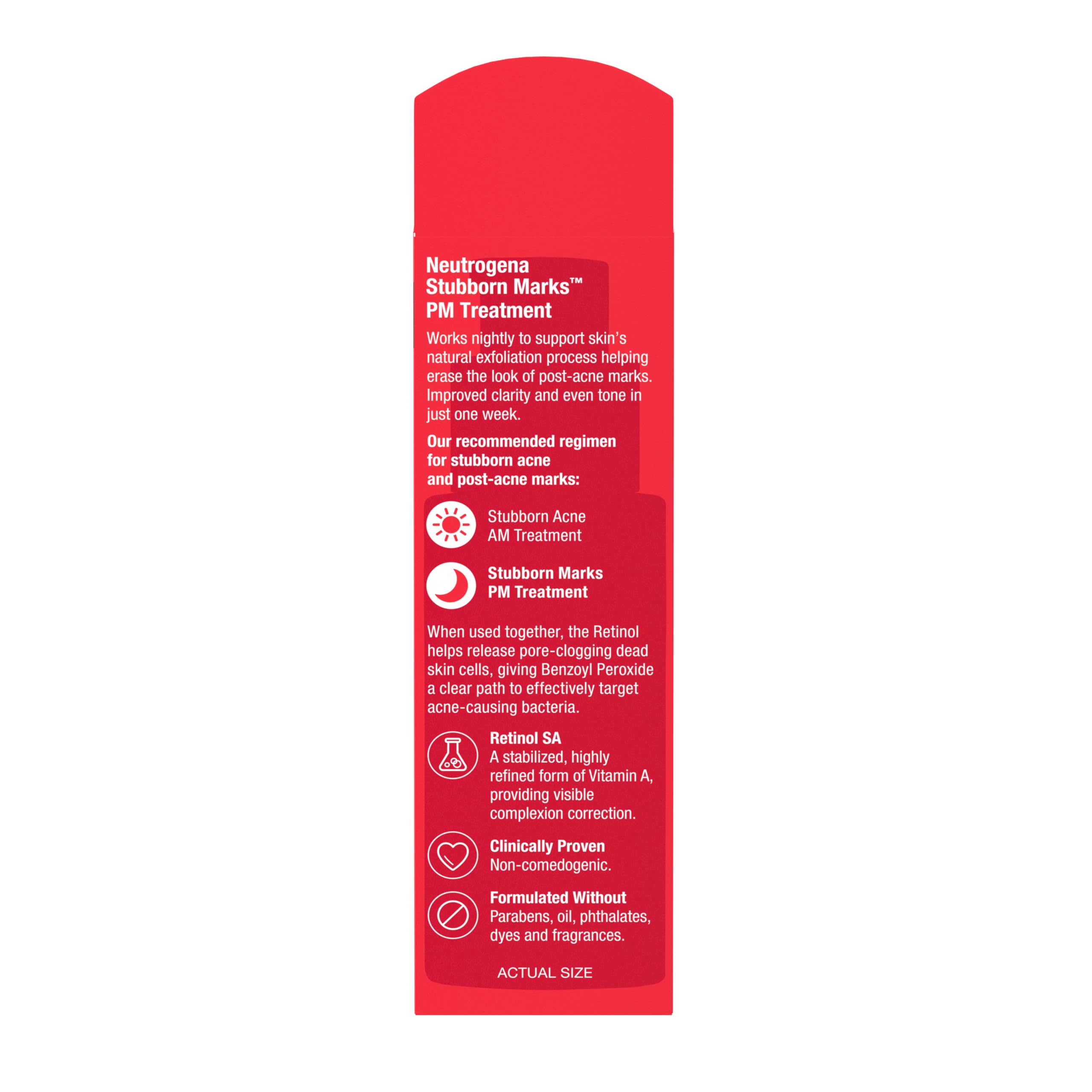 Neutrogena bottle on nighttime bathroom counter, suggesting PM skincare routine benefit