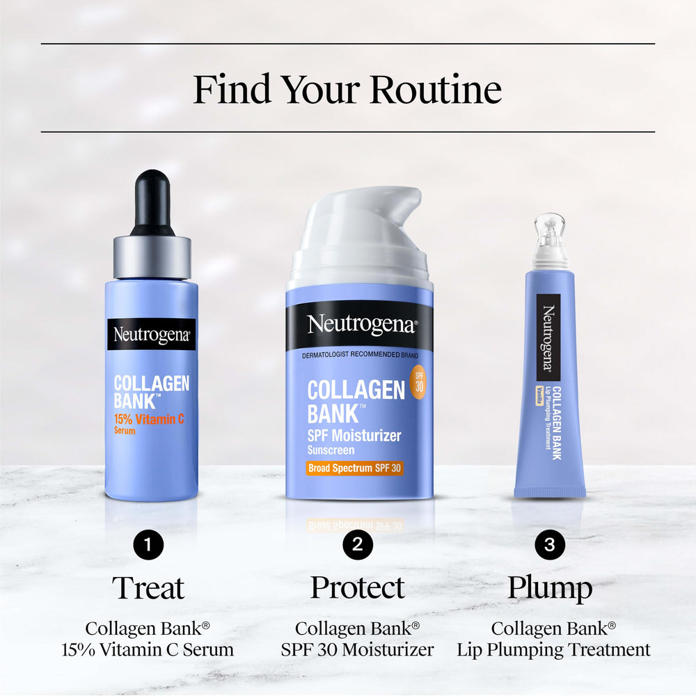 Neutrogena products next to a coin showing travel-friendly compact size benefit
