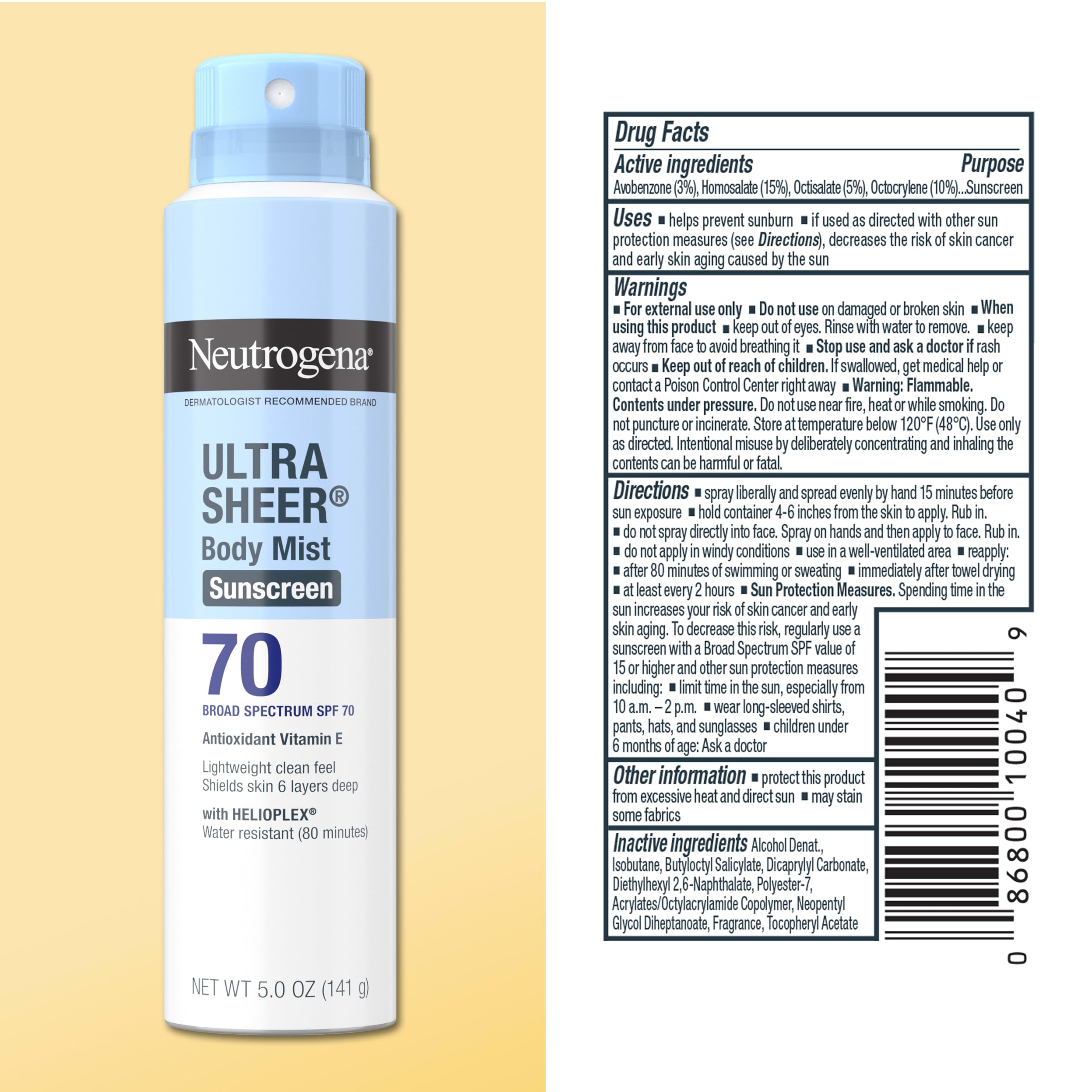 Neutrogena in lifestyle beach setting showing water-resistant use during activities