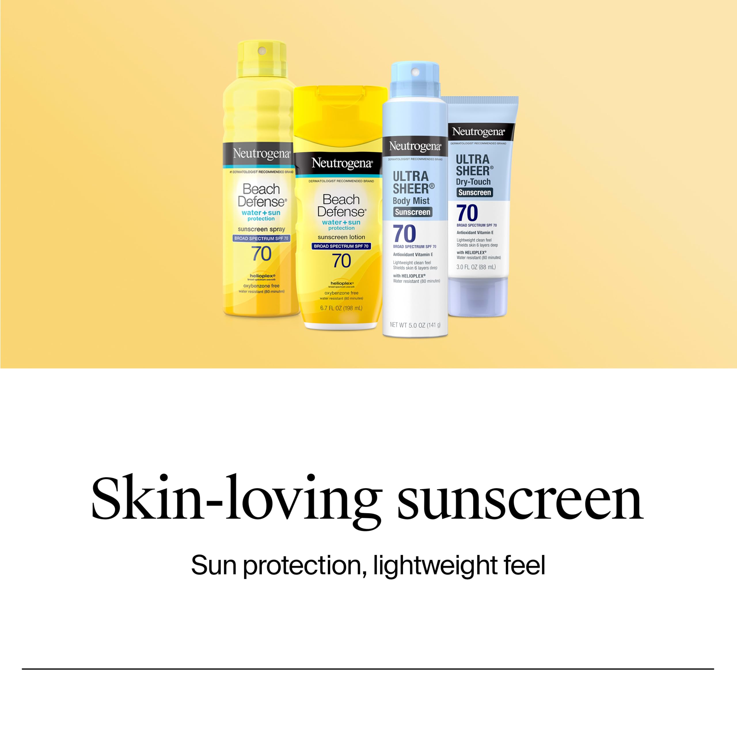 Neutrogena three-pack arrangement for convenient home, travel, and gym storage