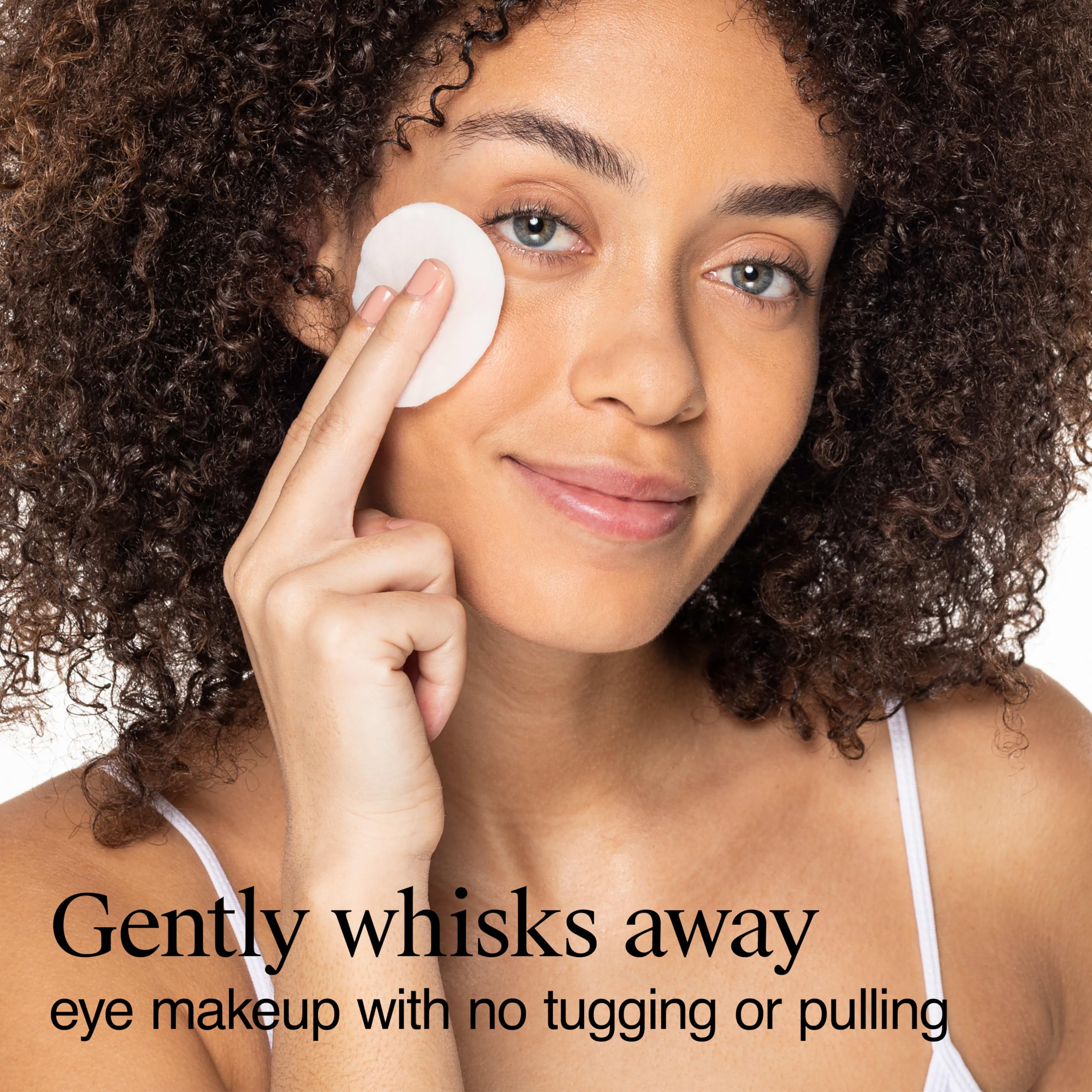 Neutrogena texture on cotton pad demonstrating gentle makeup dissolution