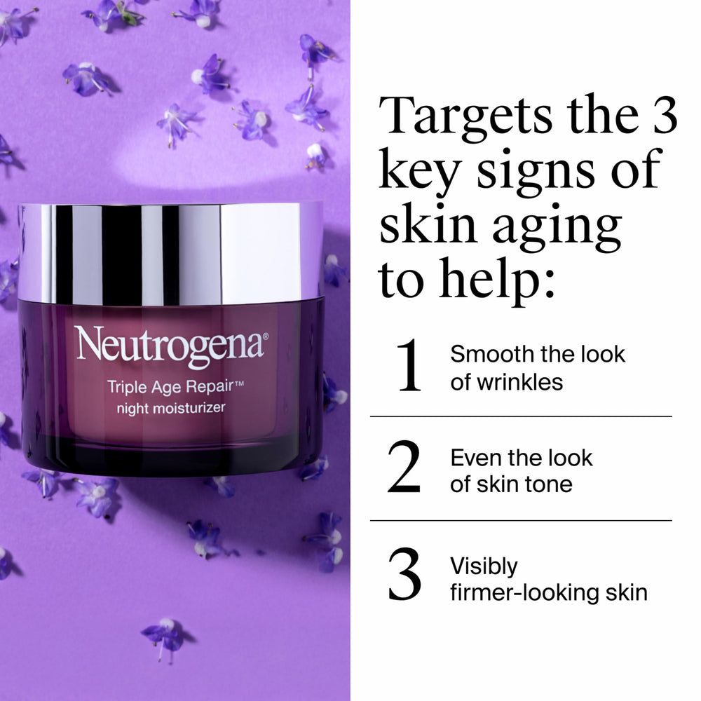 Neutrogena label closeup showing product name and claims for targeted skin improvement benefit