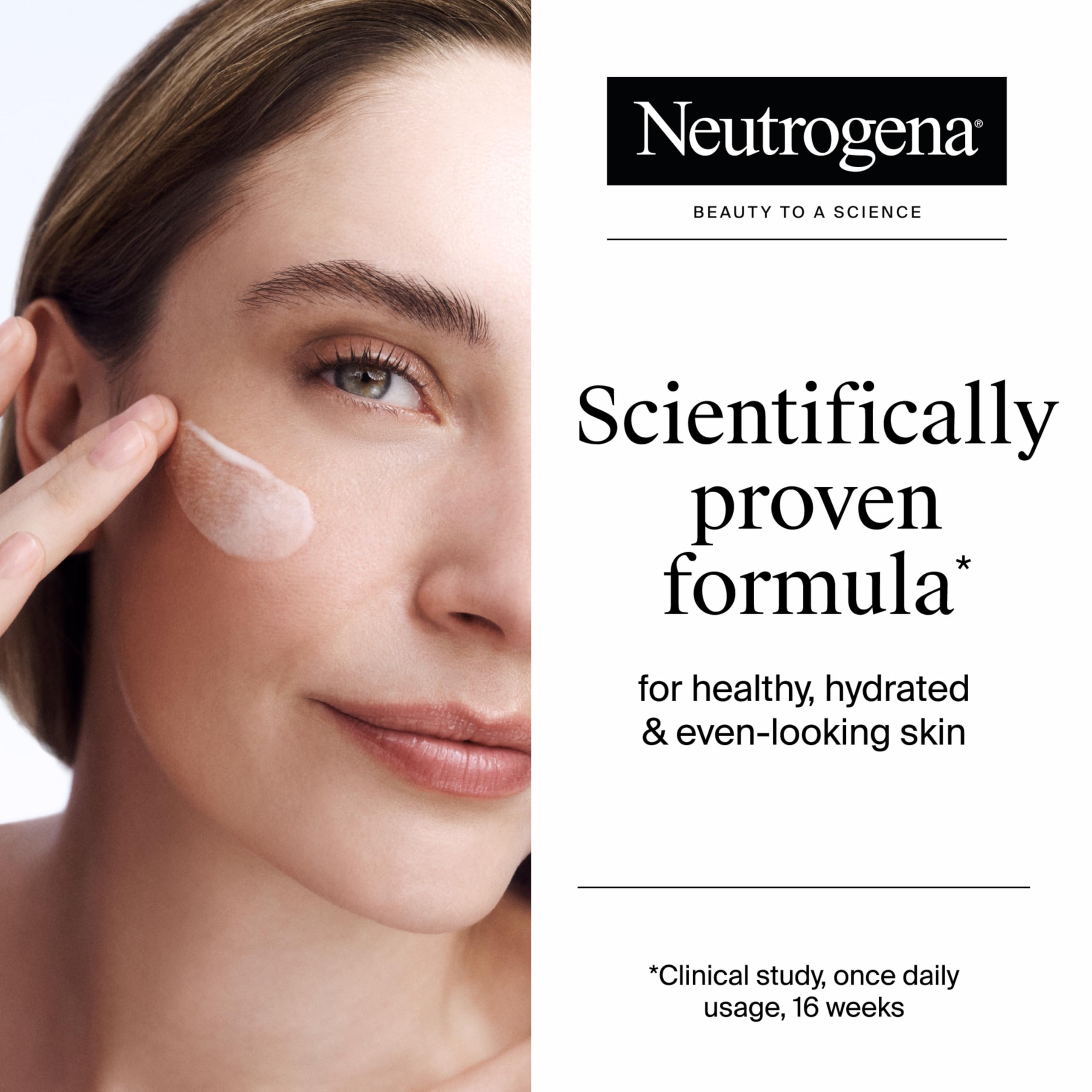 Neutrogena creamy texture close-up highlighting rich moisture and smooth application benefit