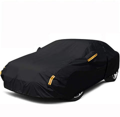 NEVERLAND front view of cover protecting sedan, shows full protection benefit
