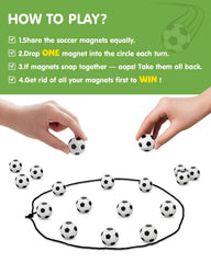 Nevzan football-shaped magnetic stones close-up highlighting soccer detail and tactile fun