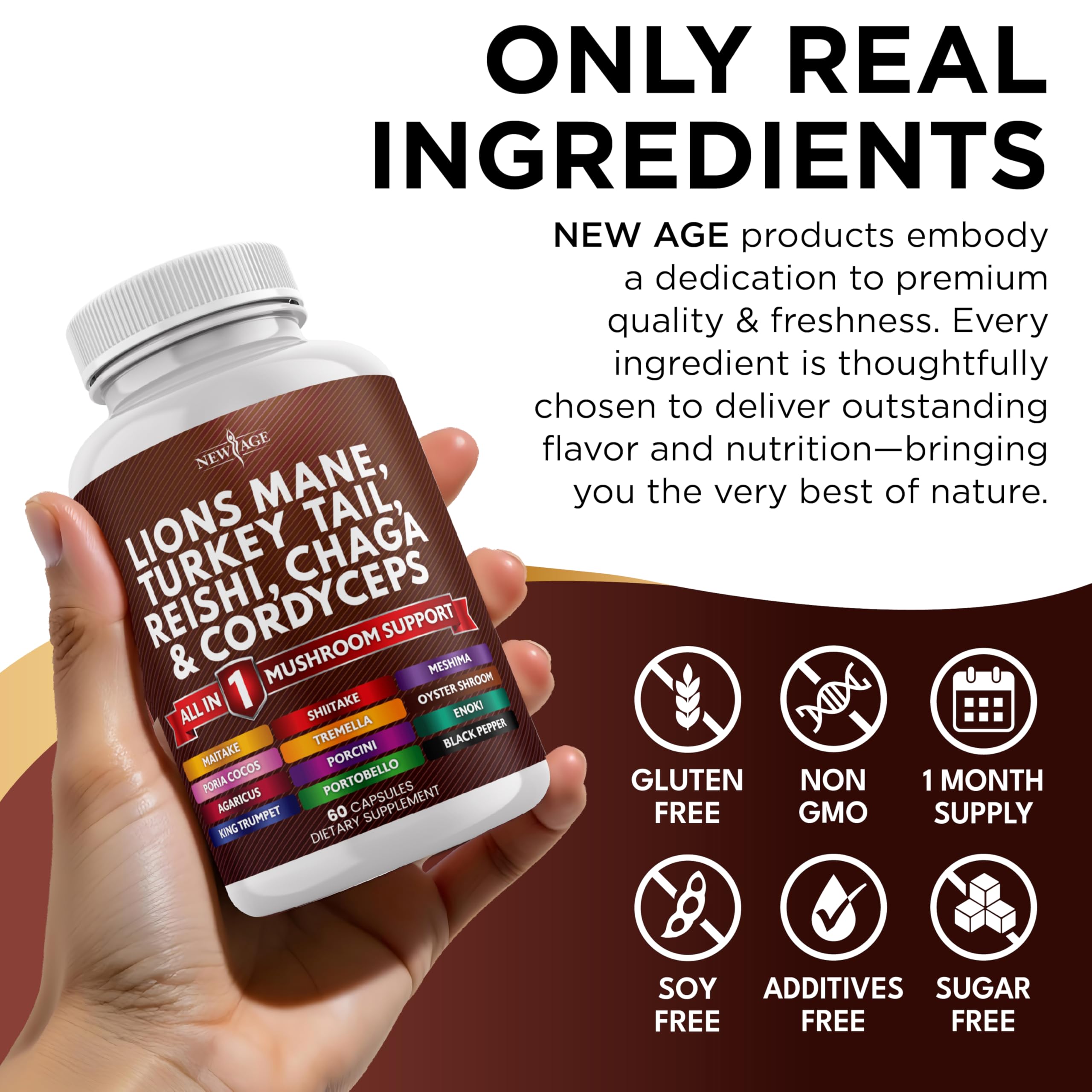 NEW AGE bottle on morning table suggesting easy daily use