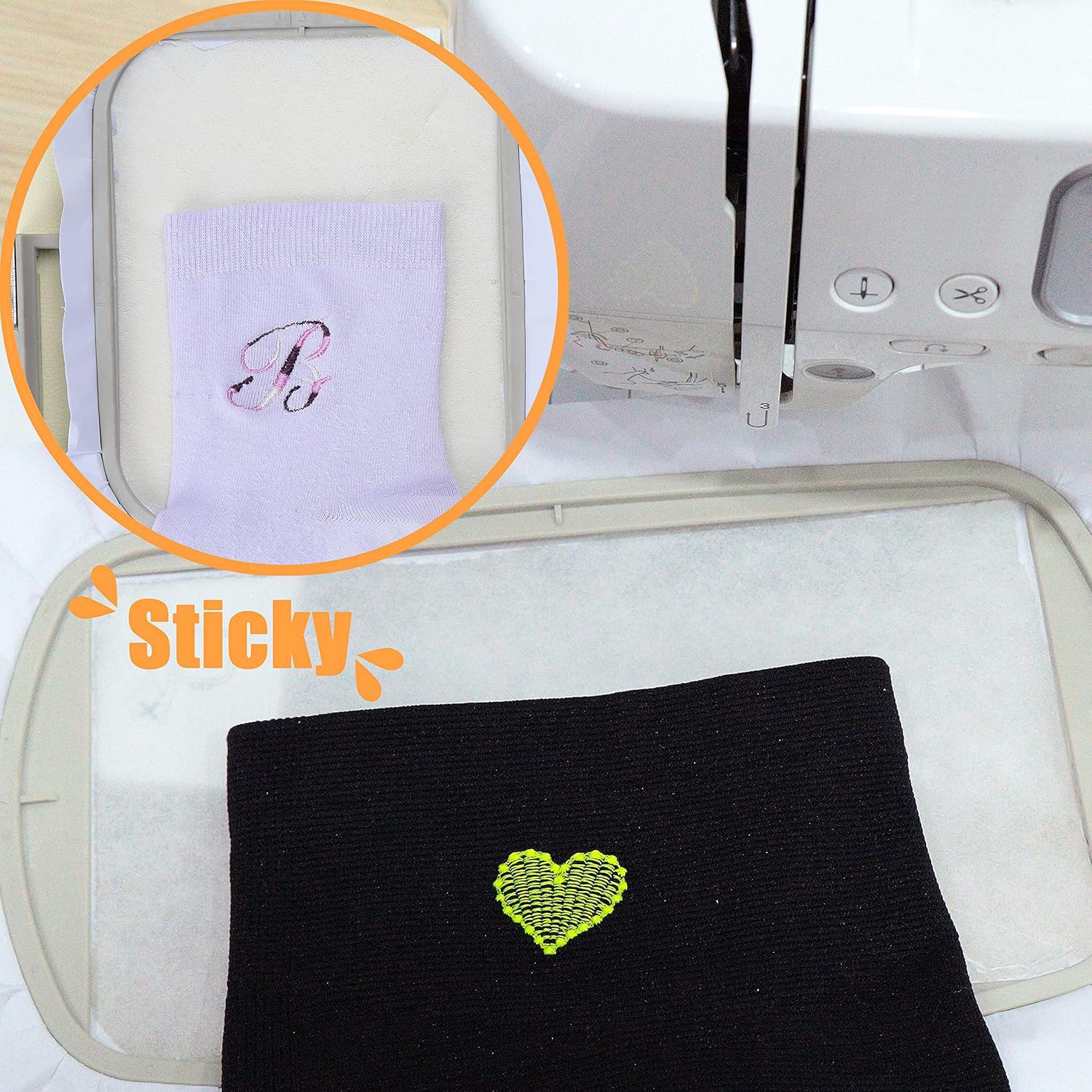 New brothread with needle lubricant and alcohol wipes preventing glue buildup on needles
