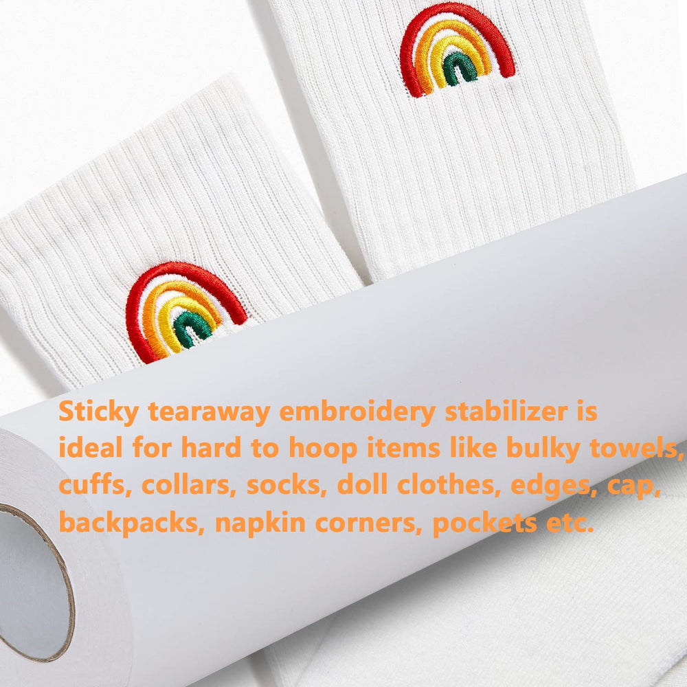 New brothread next to a ruler showing 12-inch width and 10-yard roll scale for planning