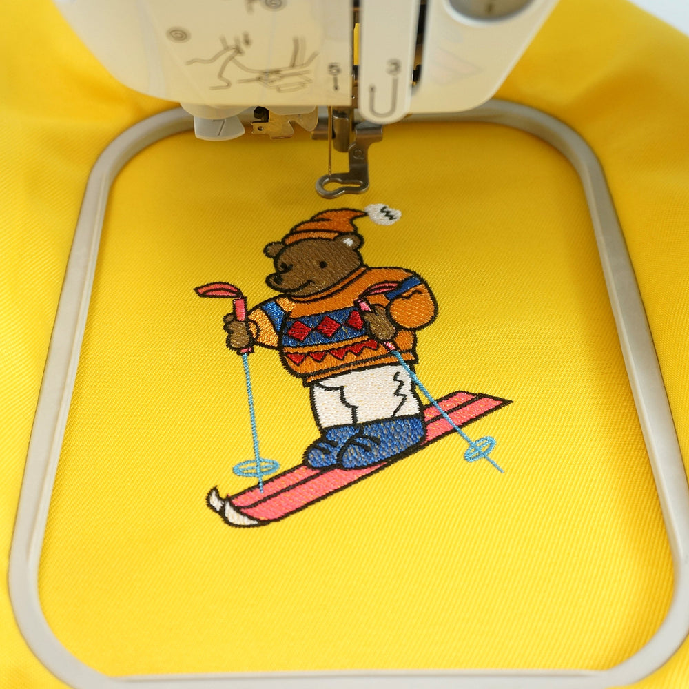 New brothread stabilizer under denim sample demonstrating improved stitch quality