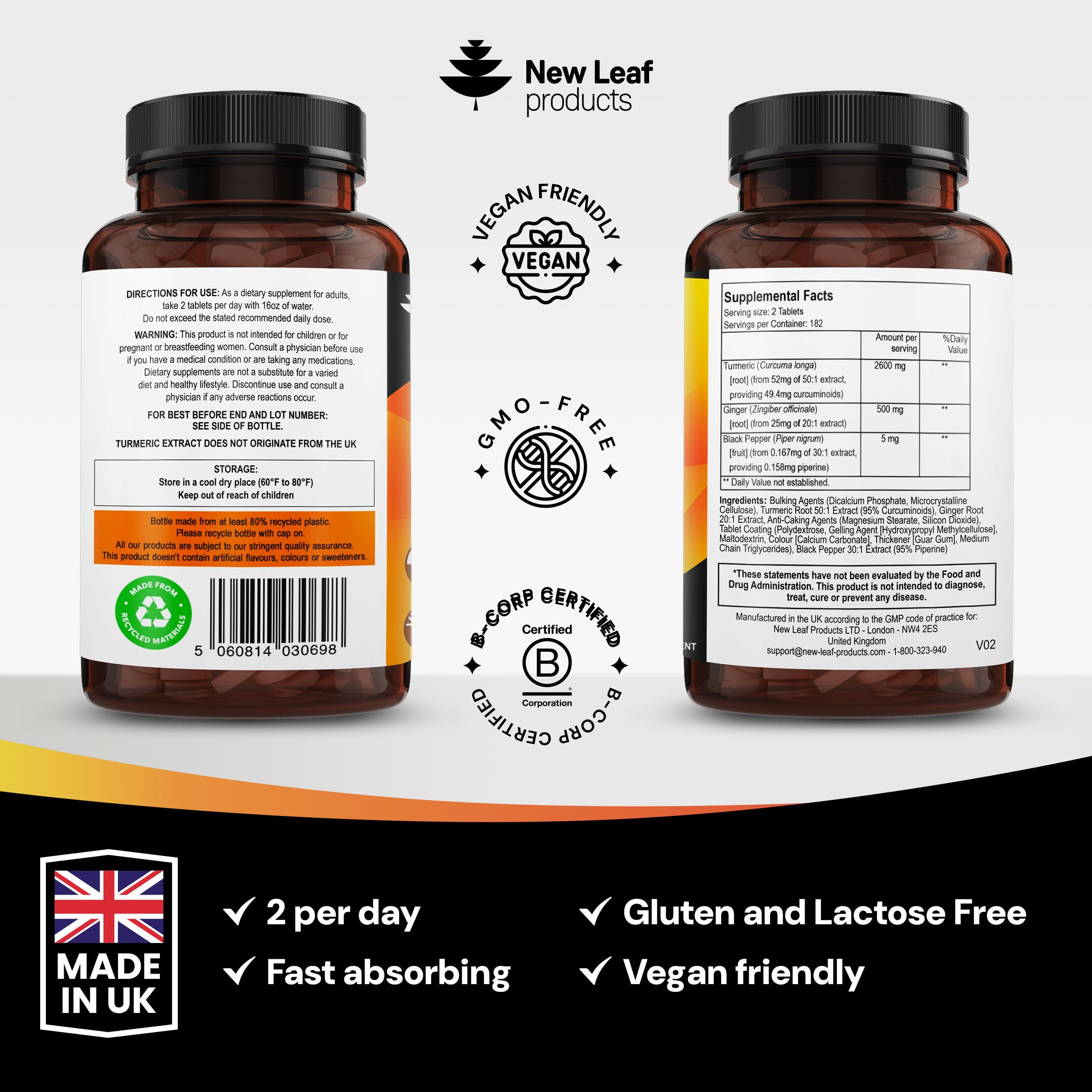 New Leaf bottle on kitchen counter showing long-lasting supply