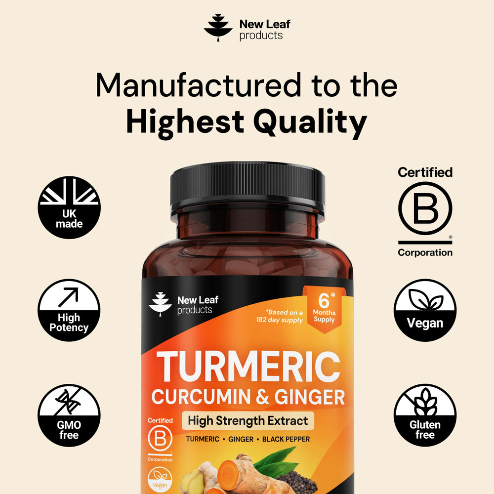 New Leaf turmeric extract powder texture showing concentrated source