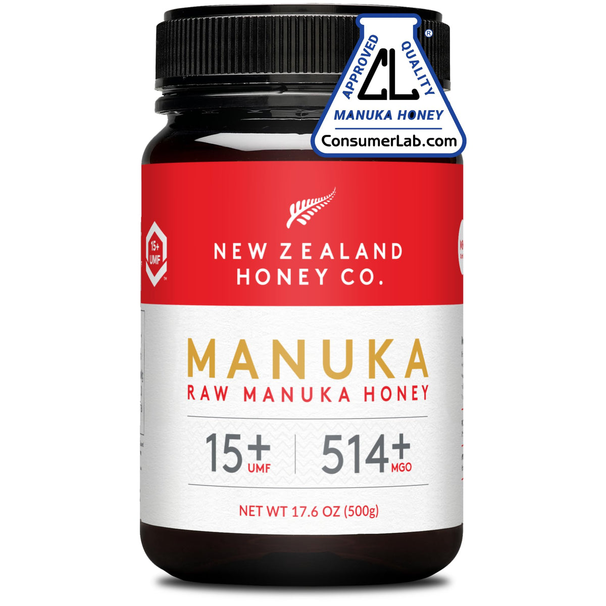 NEW ZEALAND HONEY CO front jar showing packaging and verified UMF badge