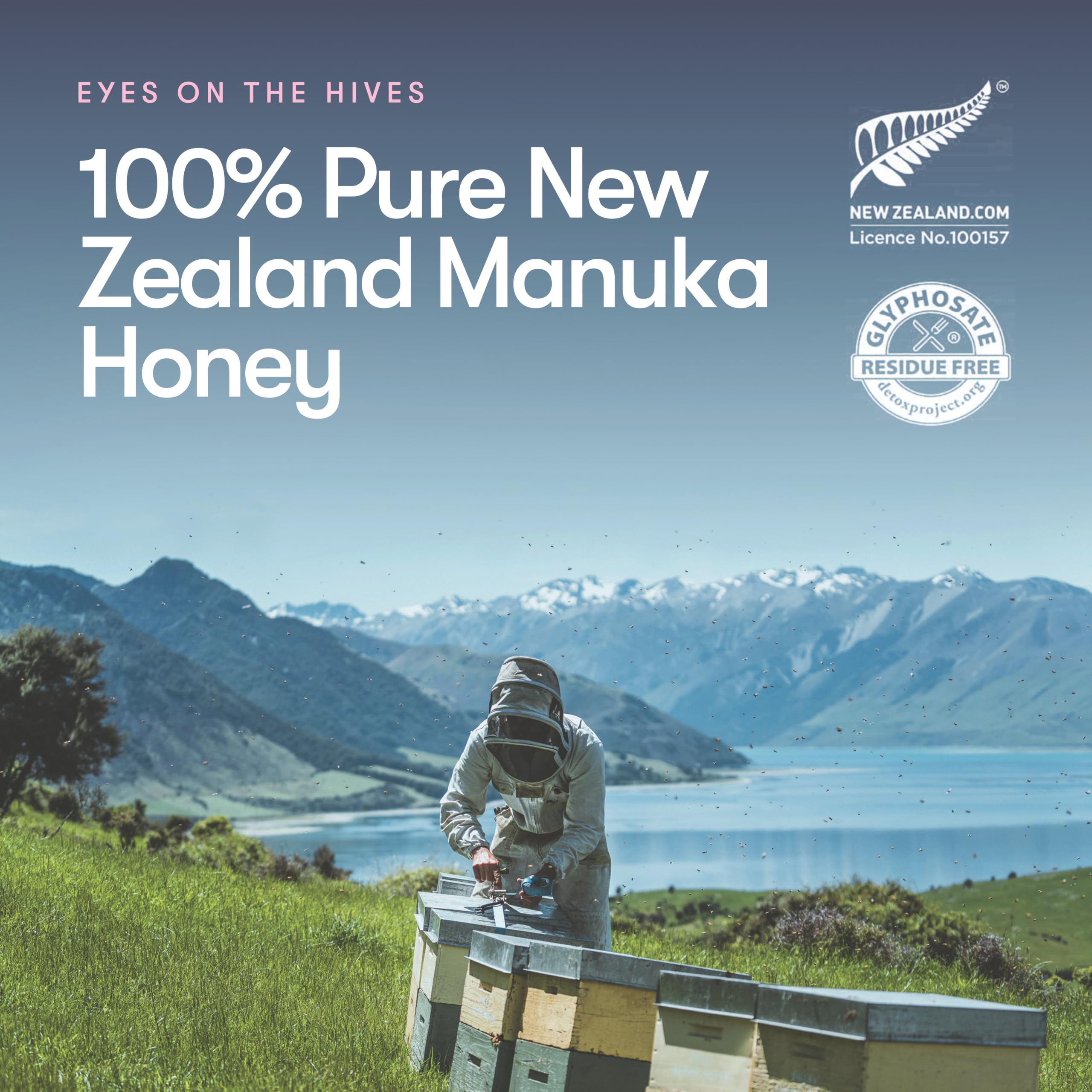 NEW ZEALAND HONEY CO jar on kitchen counter with lemon and mug showing everyday lifestyle use