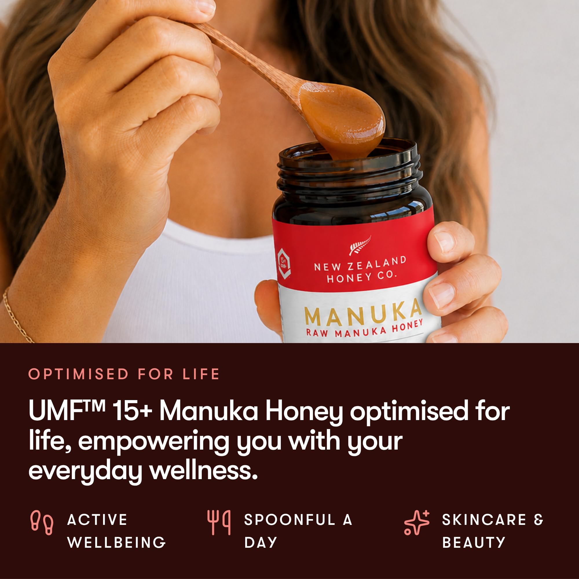 NEW ZEALAND HONEY CO applying honey as face mask for gentle nourishment