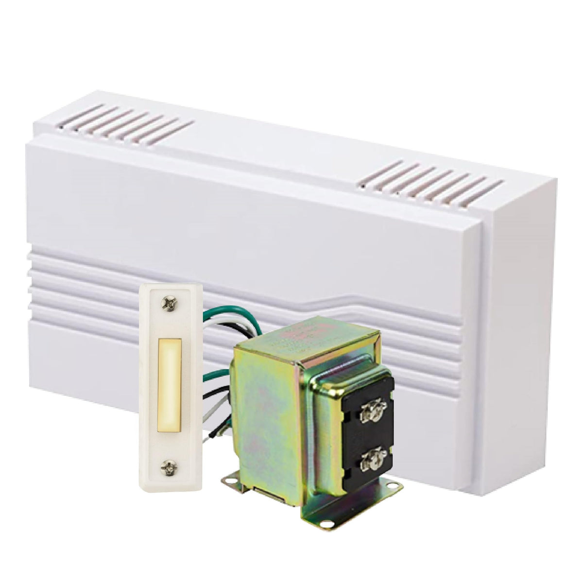 Newhouse Hardware chime front view showing compact design and clear tone