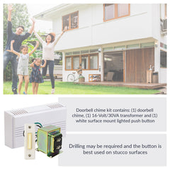 Newhouse Hardware chime side profile showing low-profile mounting benefit