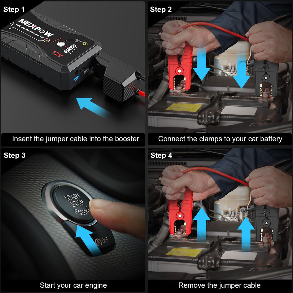 NEXPOW stored inside glovebox illustrating compact design and easy vehicle stowage