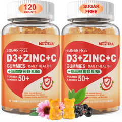 Nextdia front bottle elderberry gummies showing packaging and dosage benefits