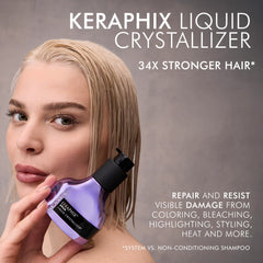 Nexxus texture drops on palm showing lightweight, non-greasy formula