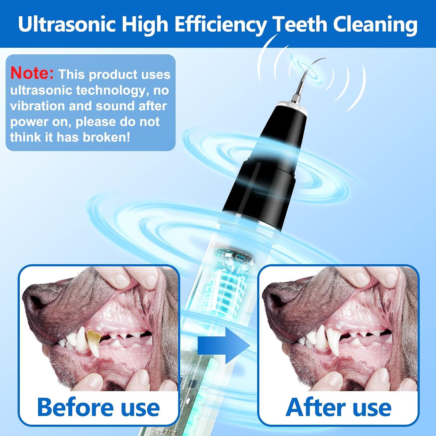 Ni-SHEN replaceable heads detail illustrating two cleaning tips for targeted plaque removal