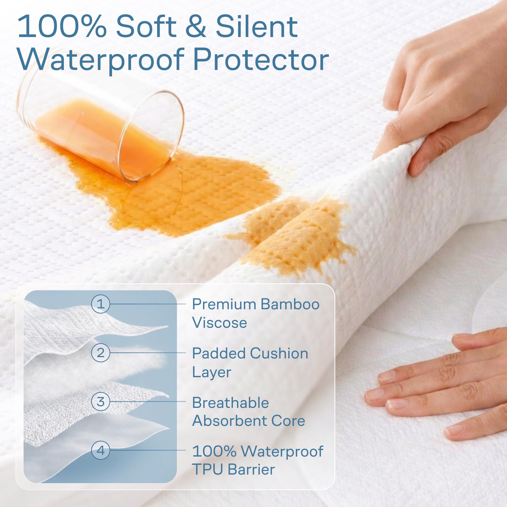 Niagara Sleep Solution close-up of bamboo viscose texture, soft breathable feel
