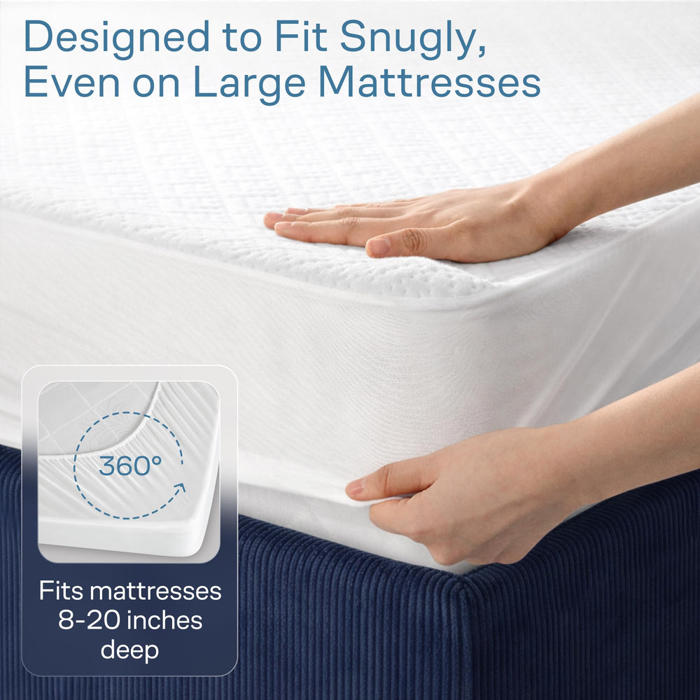 Niagara Sleep Solution packaging and label closeup, easy-care and clear sizing