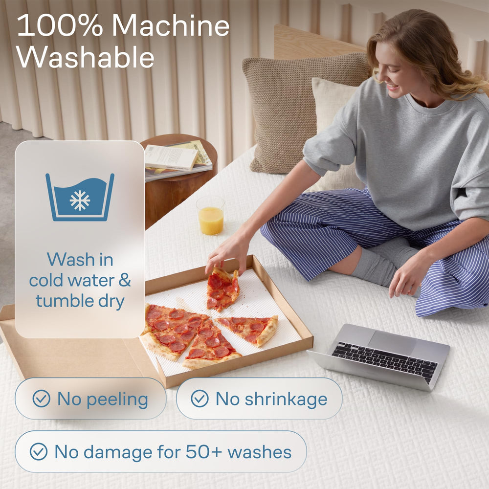 Niagara Sleep Solution stretched pocket fit on thick mattress, secure snug fit